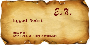 Egyed Noémi névjegykártya